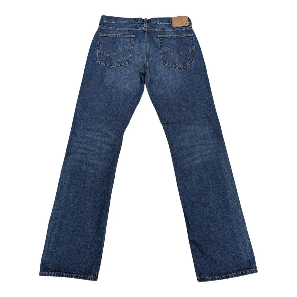 American Eagle Original Straight Airflex+ Jeans Men's 32x36 Denim StreetWear